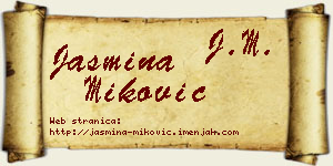 Jasmina Miković vizit kartica